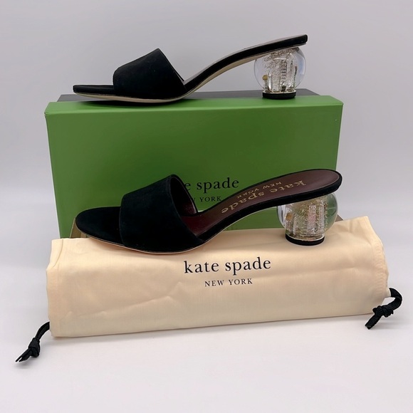 Kate Spade New York Polished Slide Snow GlobeSuede Leather Sandals